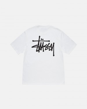 Camiseta Stussy Basic Blancas | 72460-RBIQ