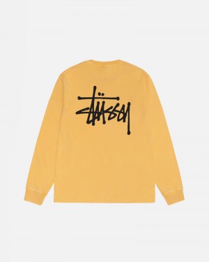 Camiseta Stussy Basic Pigment Dyed Naranjas | 01837-BDAI