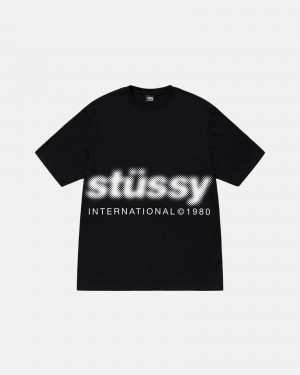 Camiseta Stussy Blur Negras | 80136-YWCQ