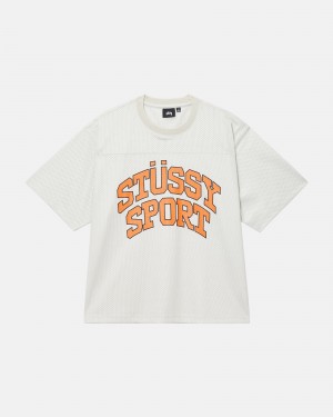 Camiseta Stussy Deporte Mesh Football Beige | 85190-LFNM