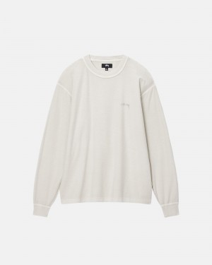 Camiseta Stussy Lazy Ls Beige | 38962-WFXP