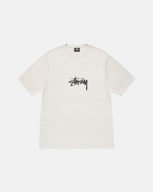 Camiseta Stussy Small Stock Pigment Dyed Beige | 60375-CKOQ