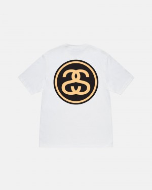 Camiseta Stussy Ss-Link Blancas | 87062-TVQO