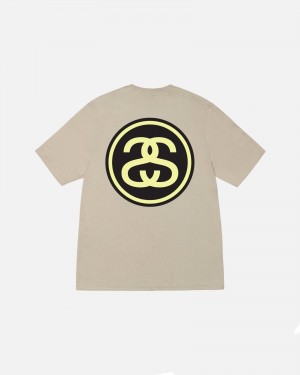 Camiseta Stussy Ss-Link Kaki | 20965-ZLFD