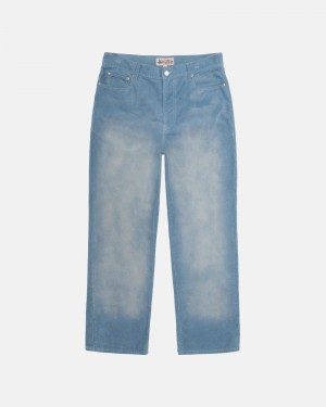 Jeans Stussy Classic Faded Corduroy Azules | 08715-EBLI