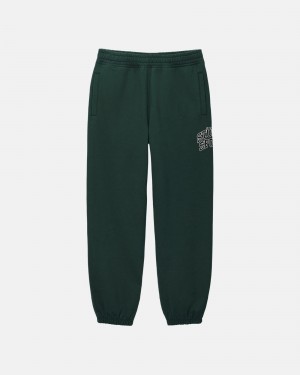 Pantalon Deportivo Stussy Deporte Verde Oscuro | 64302-ECRO