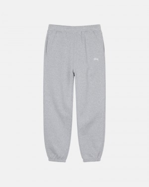 Pantalon Deportivo Stussy Stock Logo Gris | 63742-RCOD