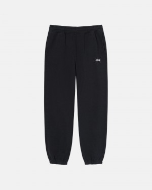 Pantalon Deportivo Stussy Stock Logo Negras | 41638-XROP