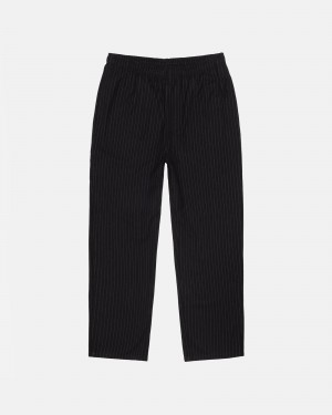 Pantalon Stussy Beach Pant Lana Stripe Negras | 94032-QYDZ