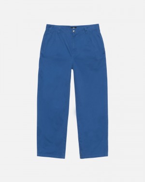 Pantalon Stussy Workgear Trouser Twill Azul Real | 47103-VOMA