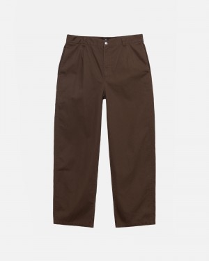 Pantalon Stussy Workgear Trouser Twill Marrones | 75682-EKPR