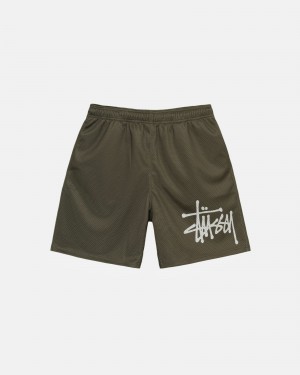 Short Stussy Mesh Big Basic Verde Oliva | 39748-YNCO