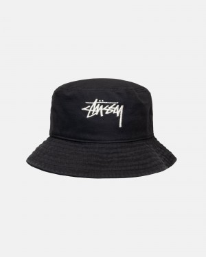 Sombreros Stussy Bucket Big Stock Negras | 70918-CRUL