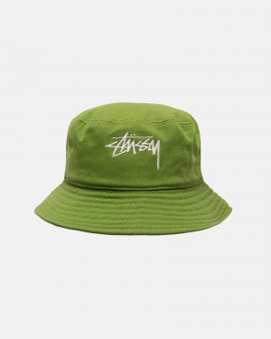 Sombreros Stussy Bucket Big Stock Verde | 23976-SKZH