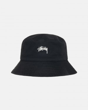 Sombreros Stussy Bucket Stock Negras | 01872-OCBX