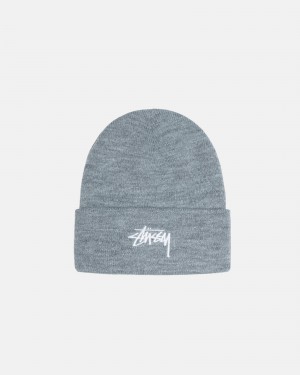 Sombreros Stussy Cuff Beanie Stock Gris | 13869-VPBL