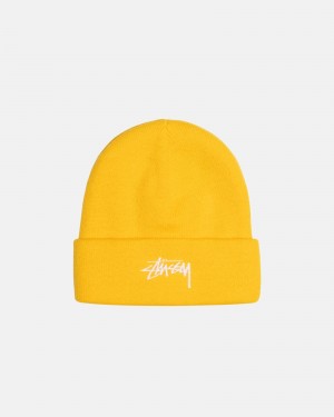 Sombreros Stussy Cuff Beanie Stock Moutarde | 28561-PXTQ