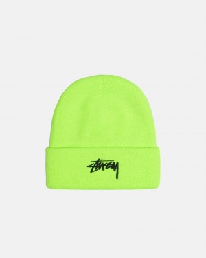 Sombreros Stussy Cuff Beanie Stock Verde | 07368-WSNT