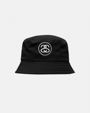 Sombreros Stussy Deep Bucket Ss Link Negras | 60538-YXNQ