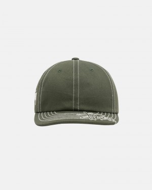 Sombreros Stussy Low Pro Basic Stitch Strapback Verde Oliva | 02615-YLBE