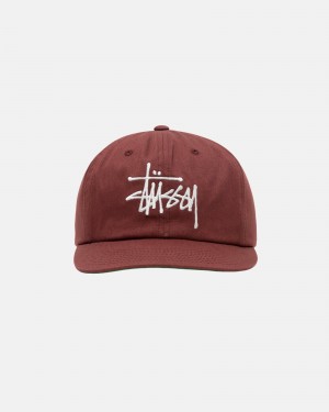 Sombreros Stussy Mid-Depth Basic Strapback Rojas Marrones | 05782-QRXV