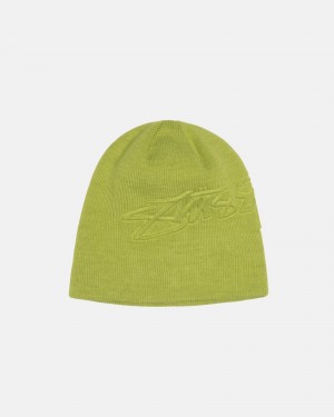 Sombreros Stussy Skullcap Embossed Smooth Stock Verde Claro | 43601-IOHP