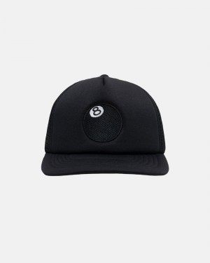 Sombreros Stussy Trucker 8 Ball Snapback Negras | 74308-AXHQ