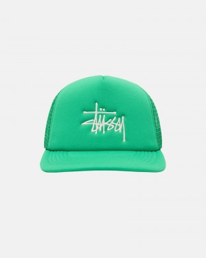 Sombreros Stussy Trucker Big Basic Snapback Verde | 71560-JFTG