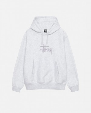 Sudadera con Capucha Stussy Basic Applique Gris | 36972-EASJ