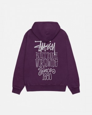 Sudadera con Capucha Stussy Built Tough Moradas | 80213-ESUT