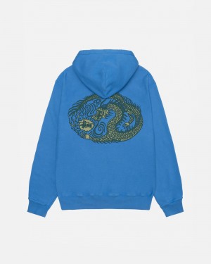 Sudadera con Capucha Stussy Mosaic Dragon Azules | 69735-RSCZ