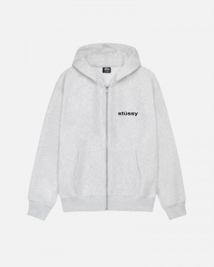 Sudadera con Capucha Stussy Ss-Link Zip Gris | 95086-OVTA