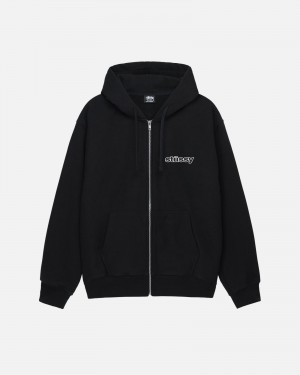 Sudadera con Capucha Stussy Ss-Link Zip Negras | 85294-RKOA