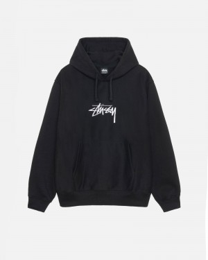 Sudadera con Capucha Stussy Stock Logo Applique Negras | 98317-PHEM