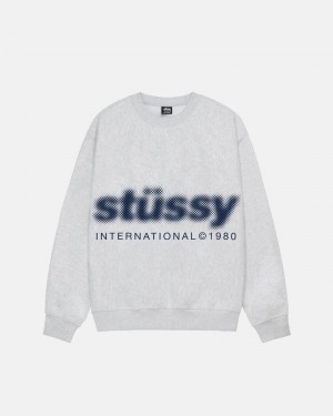 Sudaderas Stussy Blur Crew Gris | 50132-TXNC