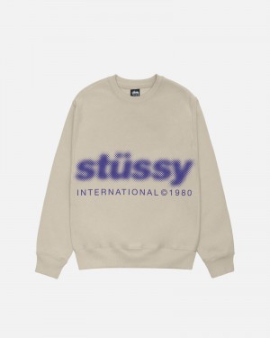 Sudaderas Stussy Blur Crew Kaki | 40895-NODI