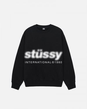 Sudaderas Stussy Blur Crew Negras | 10452-QJEZ