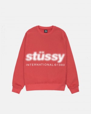 Sudaderas Stussy Blur Crew Rosas | 95081-TVLG