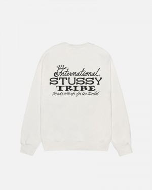 Sudaderas Stussy Ist Crew Pigment Dyed Beige | 53896-YVLZ