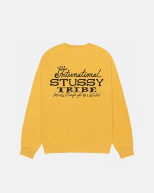 Sudaderas Stussy Ist Crew Pigment Dyed Naranjas | 71624-TUYO