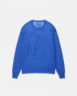 Suéteres Stussy S Loose Knit Azules | 84065-BRDA