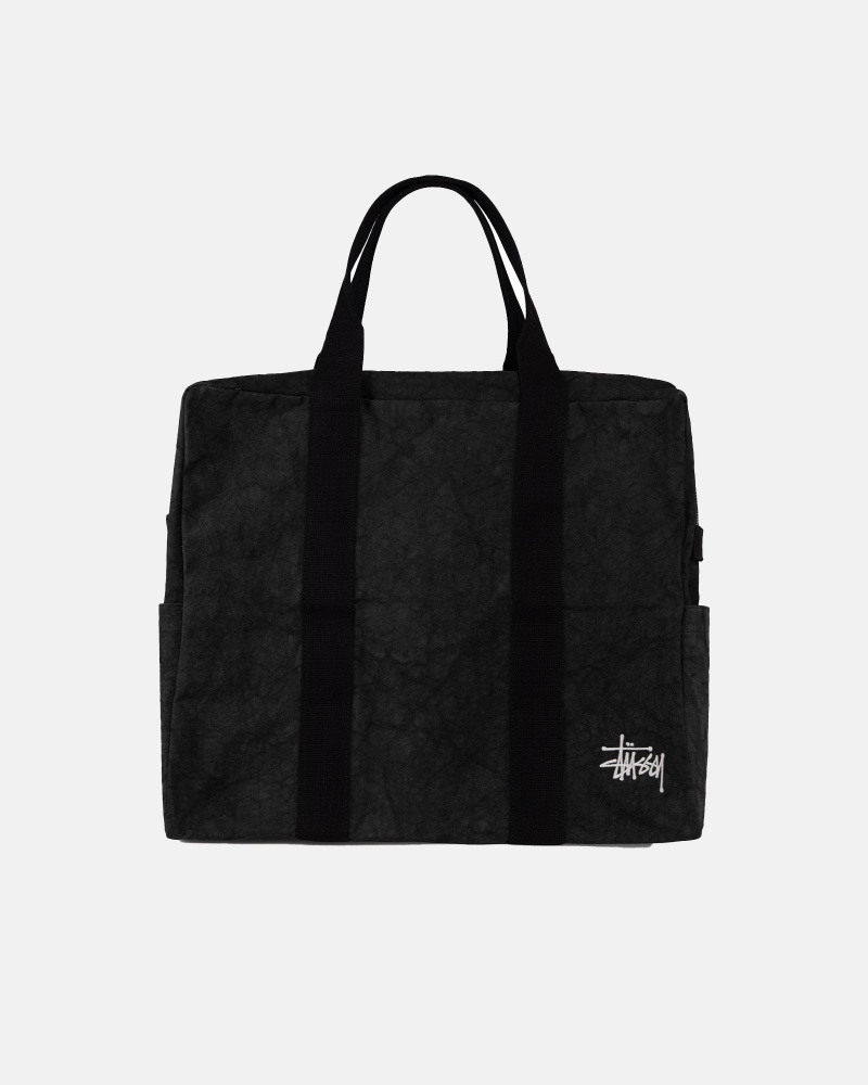 Bolsas Stussy Lona Flight Negras | 78526-IGBF