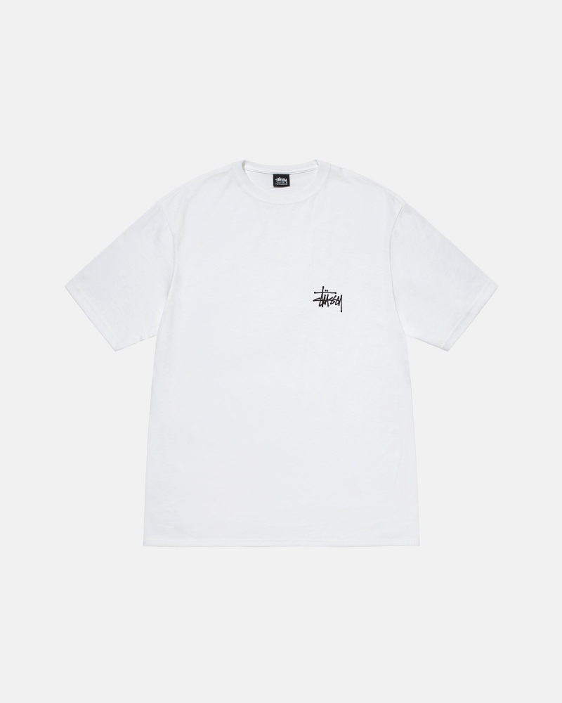 Camiseta Stussy Basic Blancas | 72460-RBIQ