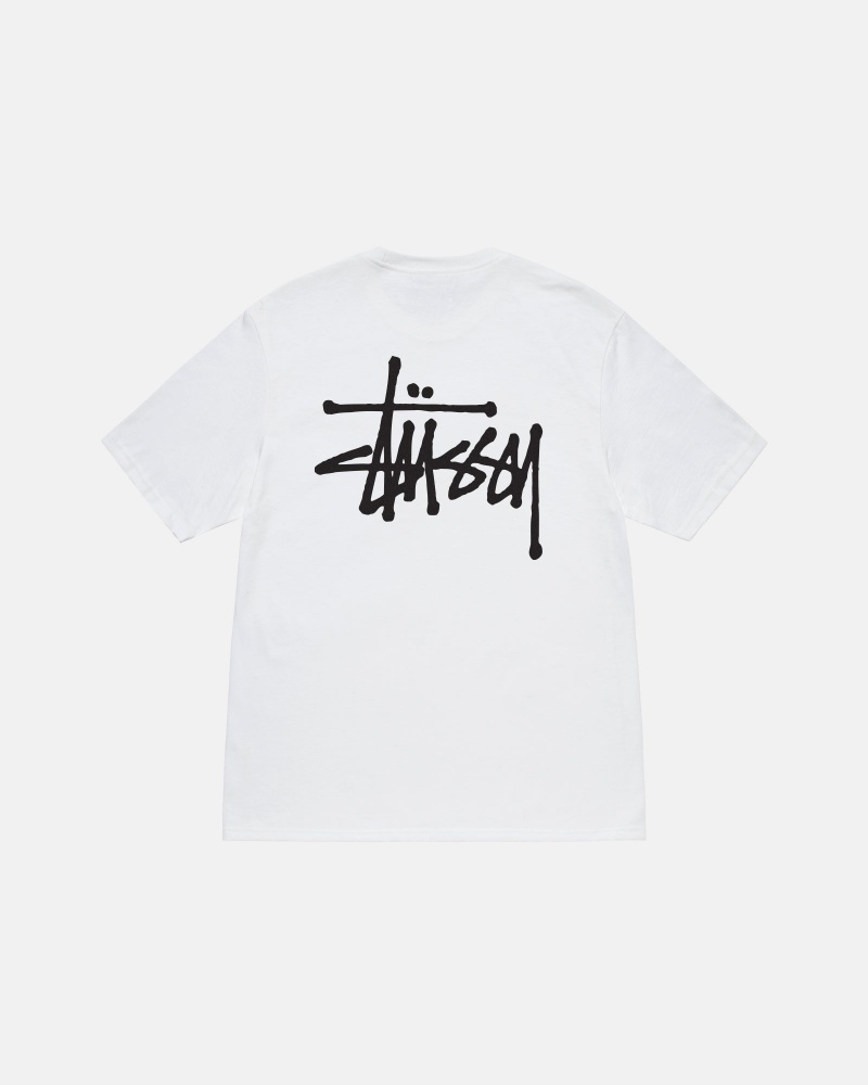 Camiseta Stussy Basic Blancas | 72460-RBIQ