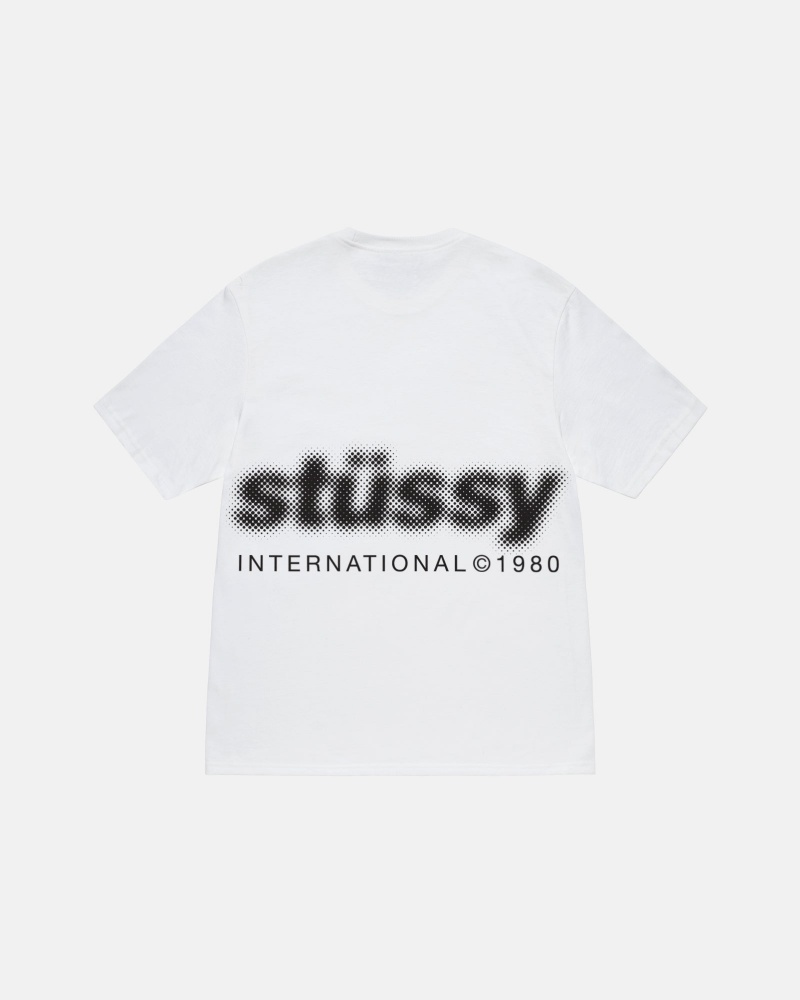 Camiseta Stussy Blur Blancas | 07864-ERGK