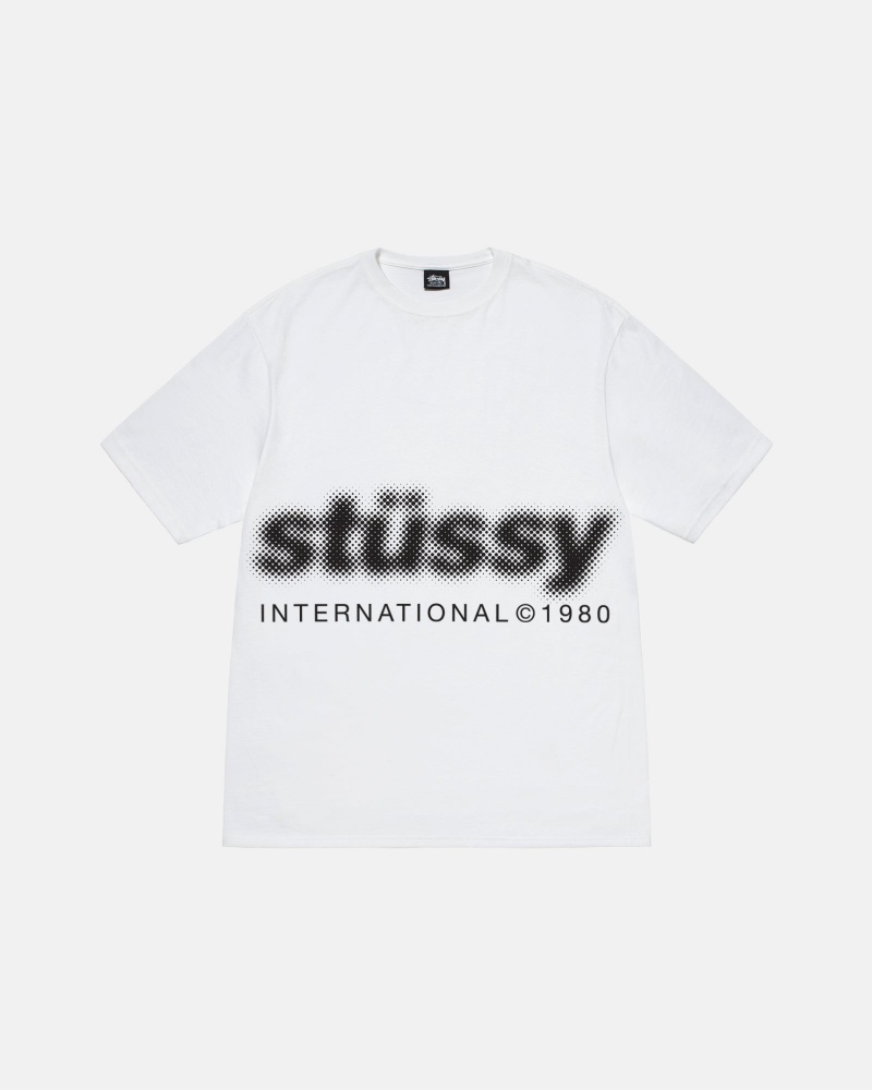 Camiseta Stussy Blur Blancas | 07864-ERGK