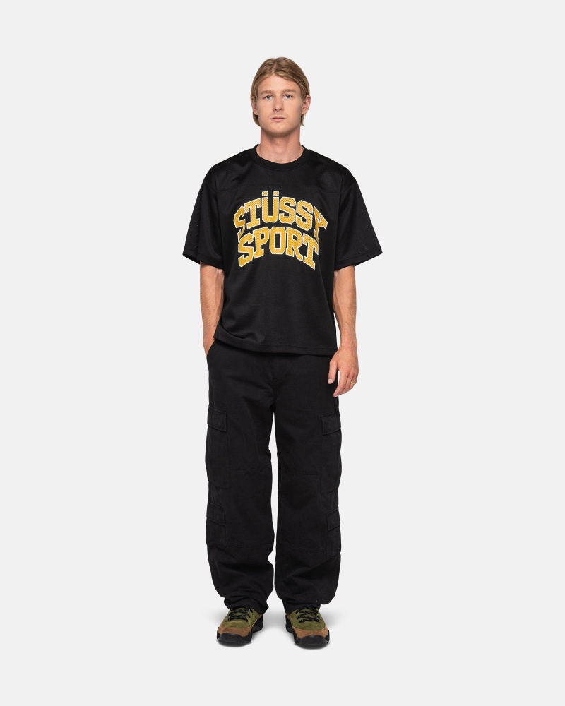 Camiseta Stussy Deporte Mesh Football Negras | 18976-PEGD