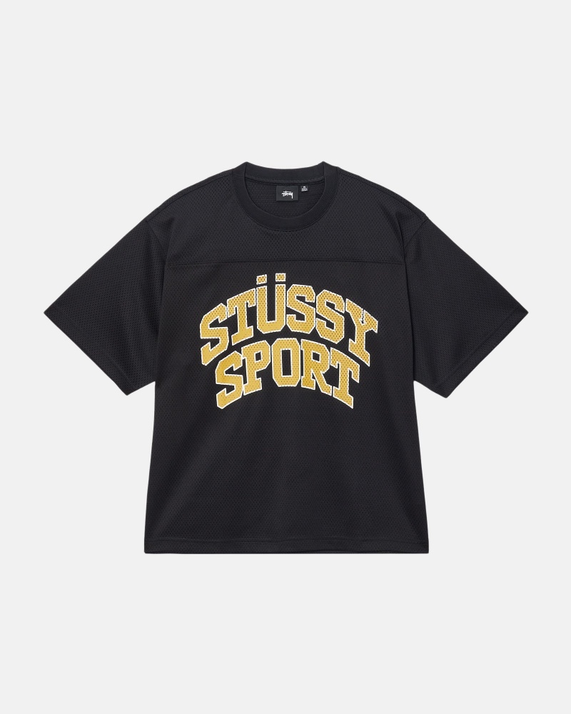 Camiseta Stussy Deporte Mesh Football Negras | 18976-PEGD