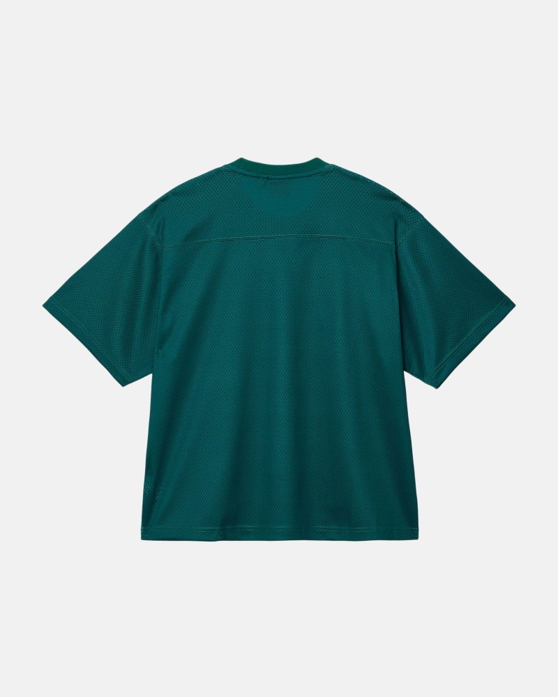 Camiseta Stussy Deporte Mesh Football Verde | 92705-QTFX