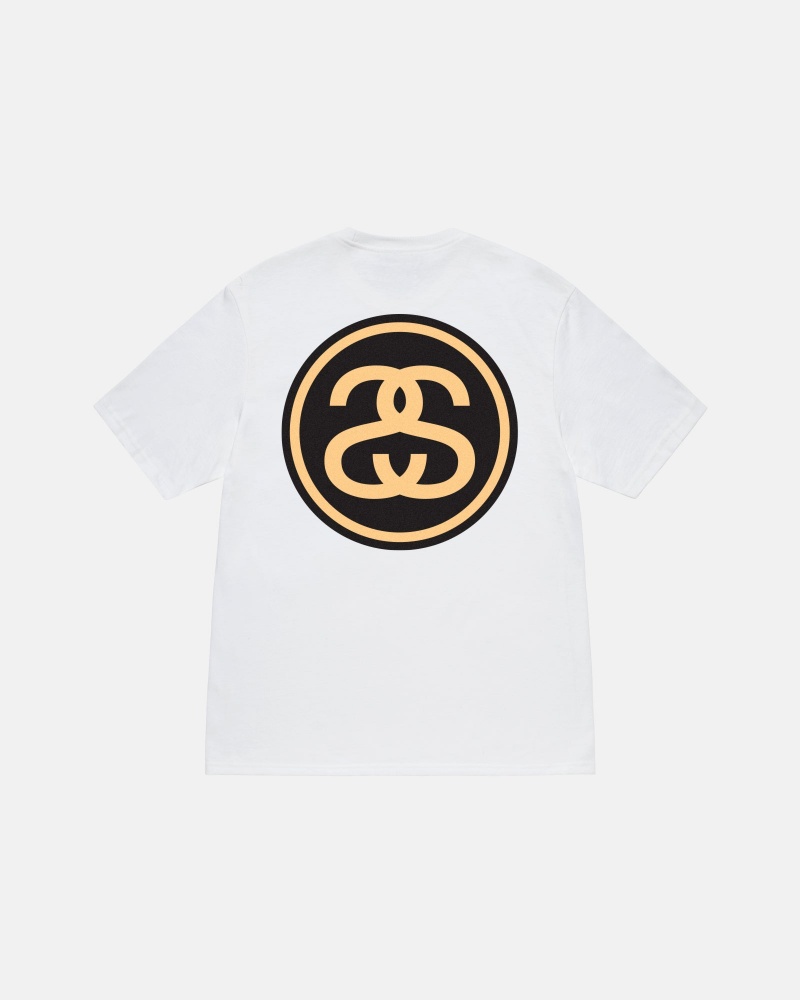 Camiseta Stussy Ss-Link Blancas | 87062-TVQO